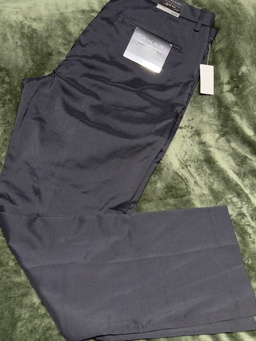 Tahari Men’s Dark Navy Dress Pants - Flat Front